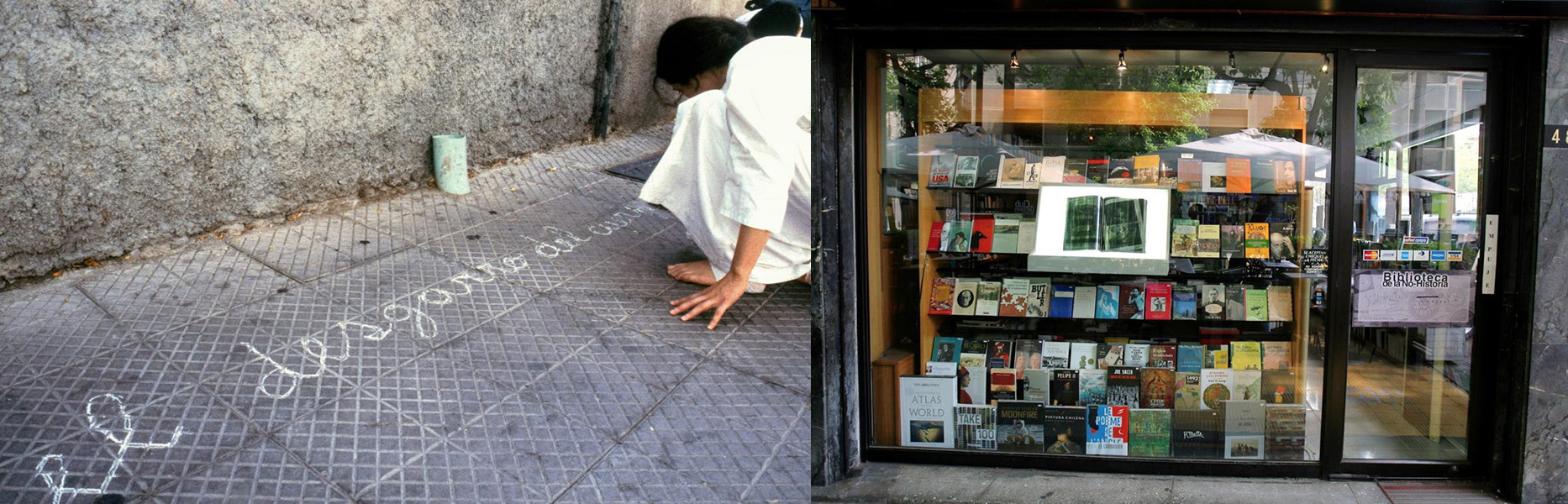El cuerpo de la memoria, de Janet Toro (1999), et la Biblioteca de la no-historia, de Voluspa Jarpa (2010). Photos reproduites avec l'aimable autorisation des artistes.