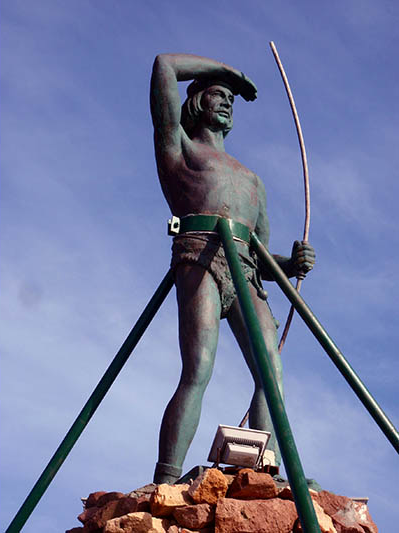 Archivo Caminante. Tehuelche Indian Monument. Puerto Madryn, Chubut Province.