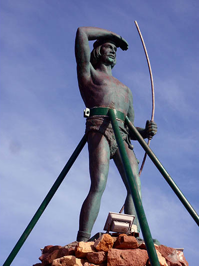         Archivo Caminante. Tehuelche Indian Monument. Puerto Madryn, Chubut Province.