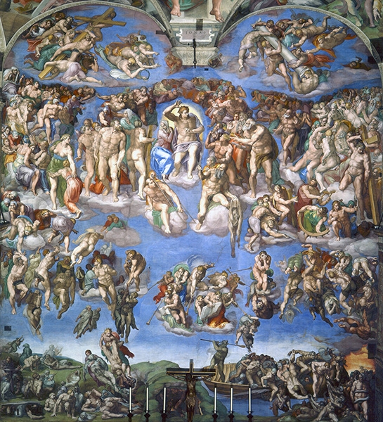 Last Judgement, by Michelangelo Buonarroti. 1536-41. 
