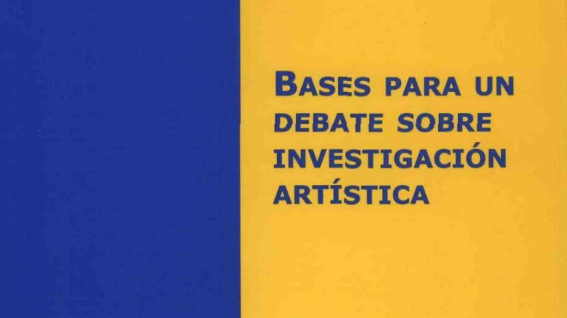 Portada libro Bases para un debate sobre investigación artística